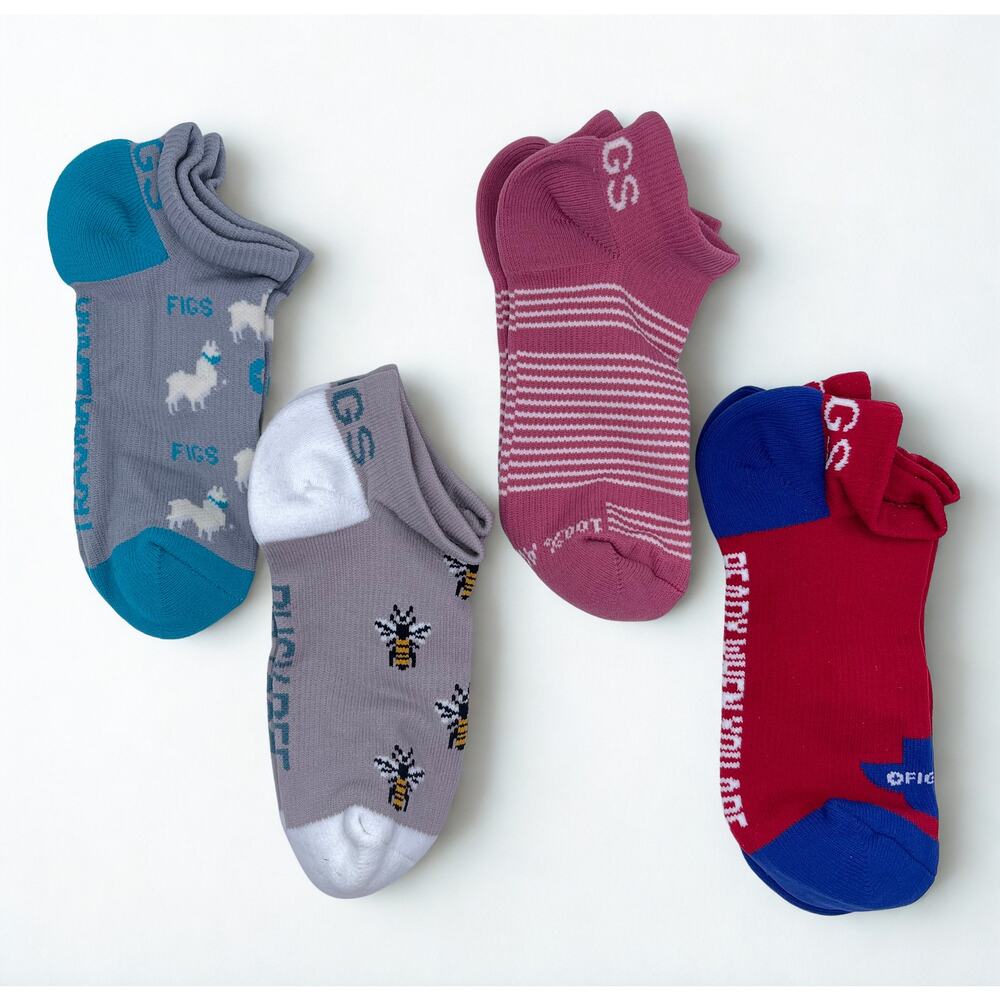 4 Pairs FIGS Compression  No-show Socks Size Small